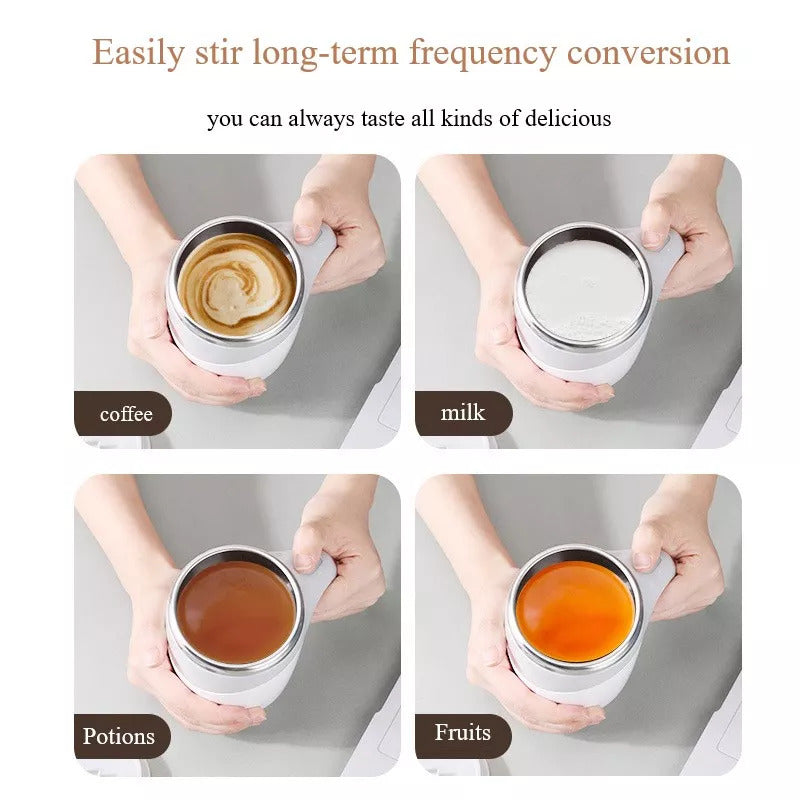Self-Stirring Electric Coffee Mug – Rechargeable Magnetic Mixing Cup — view 1 | SupremaGear UAE