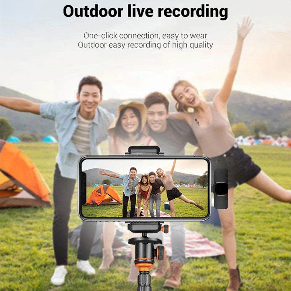 Wireless Clip-On Lavalier Microphone for iPhone & Android