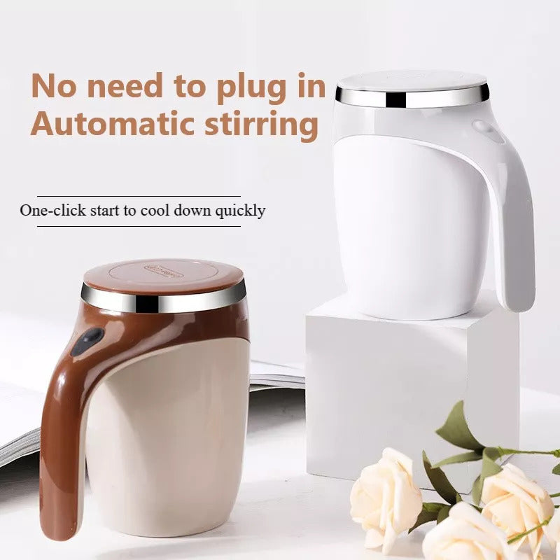 Self-Stirring Electric Coffee Mug – Rechargeable Magnetic Mixing Cup — view 1 | SupremaGear UAE